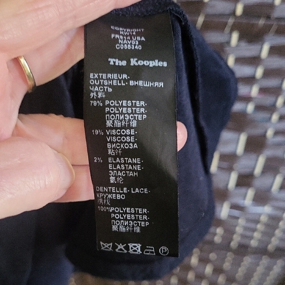 The Kooples Blue Lace Embellished Sheath Dress - Picture 4 of 6